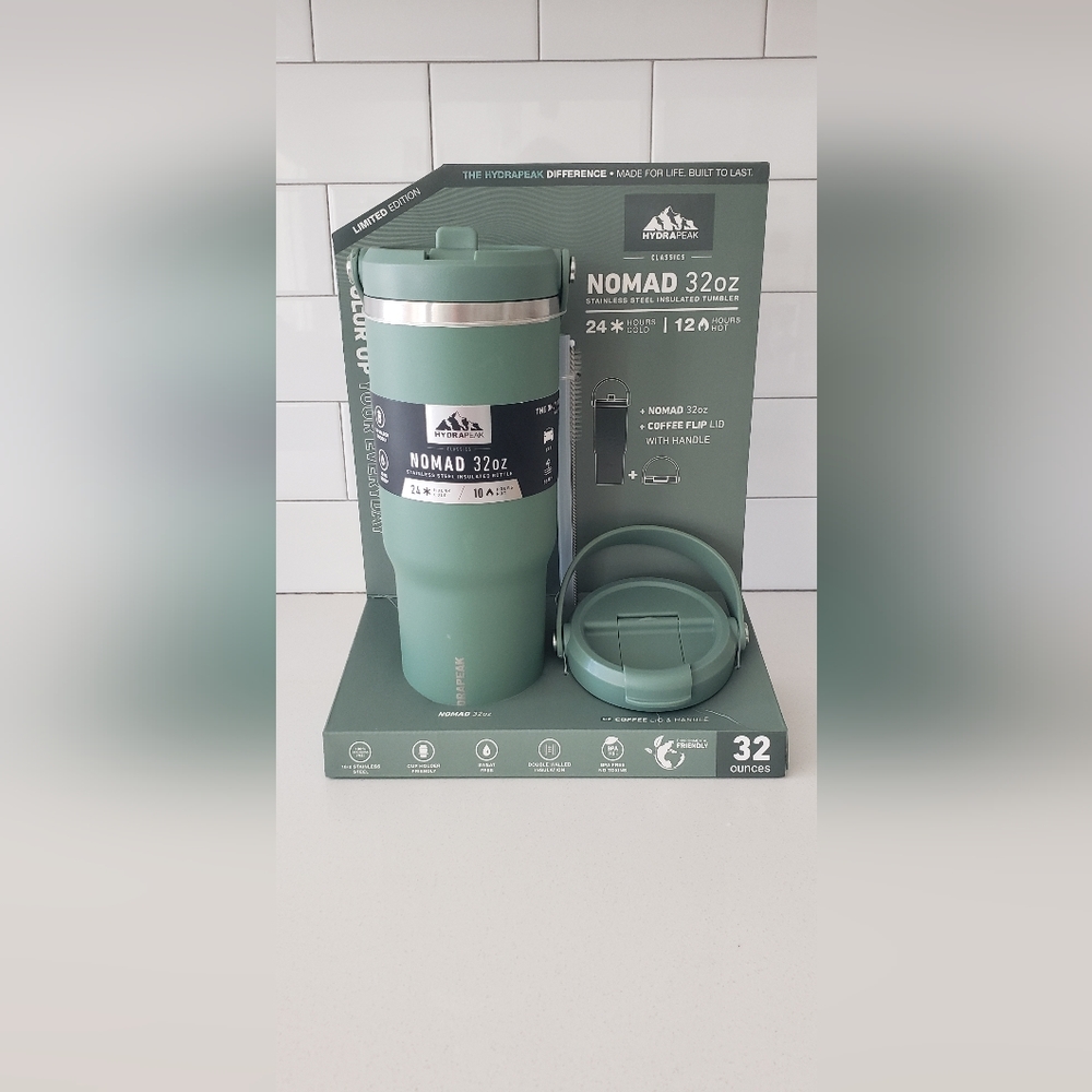 Limited edition Hydrapeak Nomad 32oz tumbler green